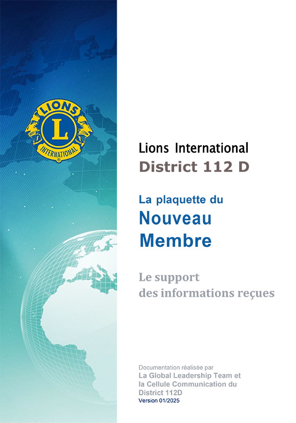 Plaquette Nouveau Membre 2025 Lions International 1