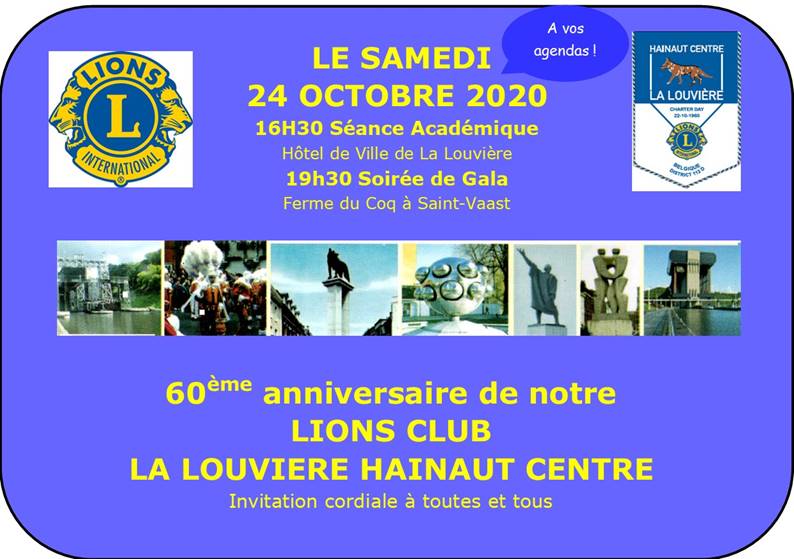 60ème anniversaire LC Louvière Hainaut Centre : soirée de gala